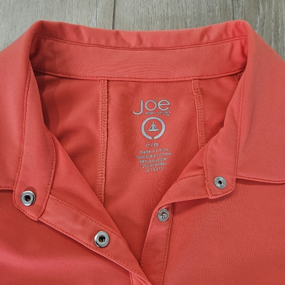 Joe Fresh Women's Golf Shirt, Medium, Peachy Orange/Pink Color - Picture 3 of 6